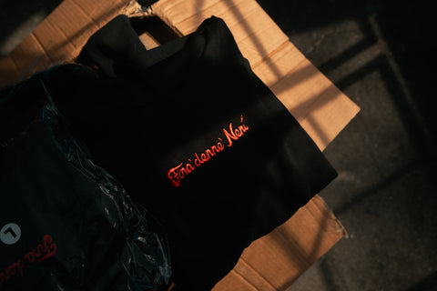 Black Hoodie w/ Red Embroidered Logo